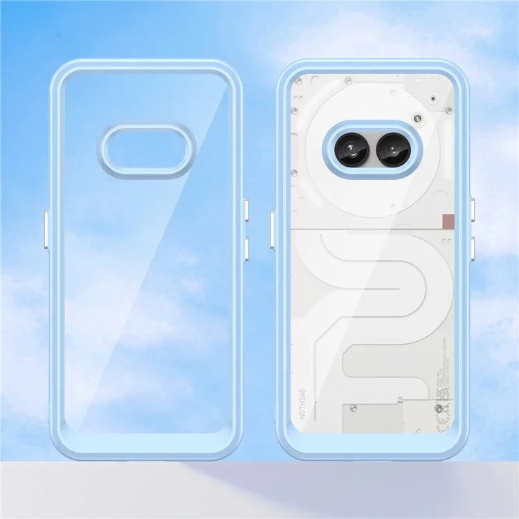 For Nothing Phone (2a) Case Drop-proof TPU Frame Clear Acrylic Protective Shell