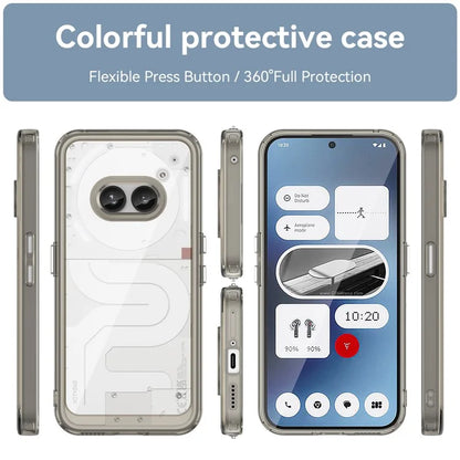For Nothing Phone (2a) Case Drop-proof TPU Frame Clear Acrylic Protective Shell