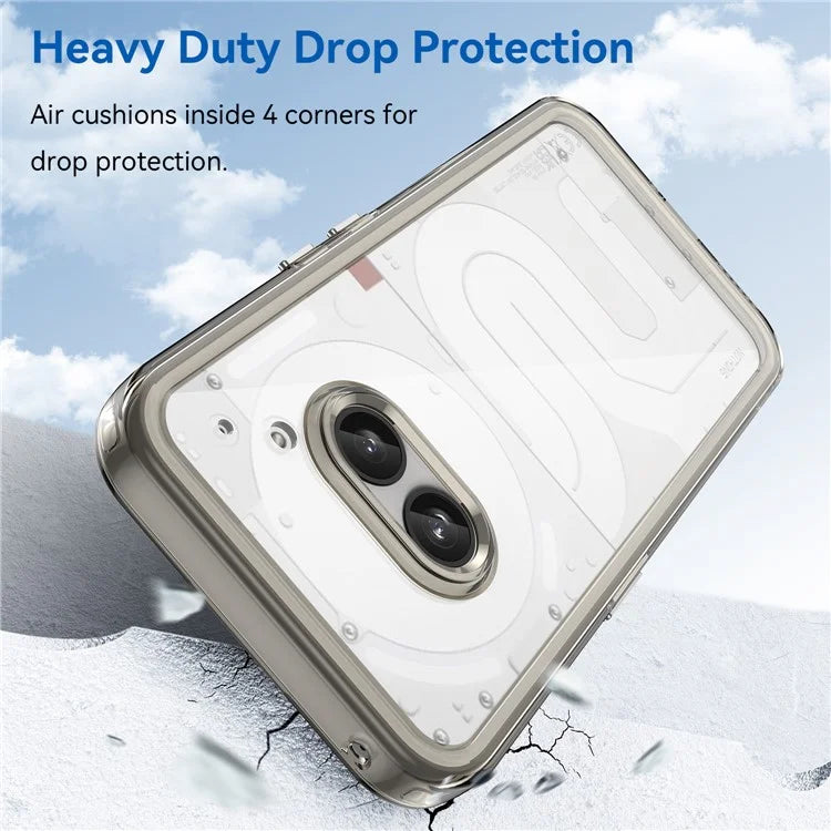 For Nothing Phone (2a) Case Drop-proof TPU Frame Clear Acrylic Protective Shell