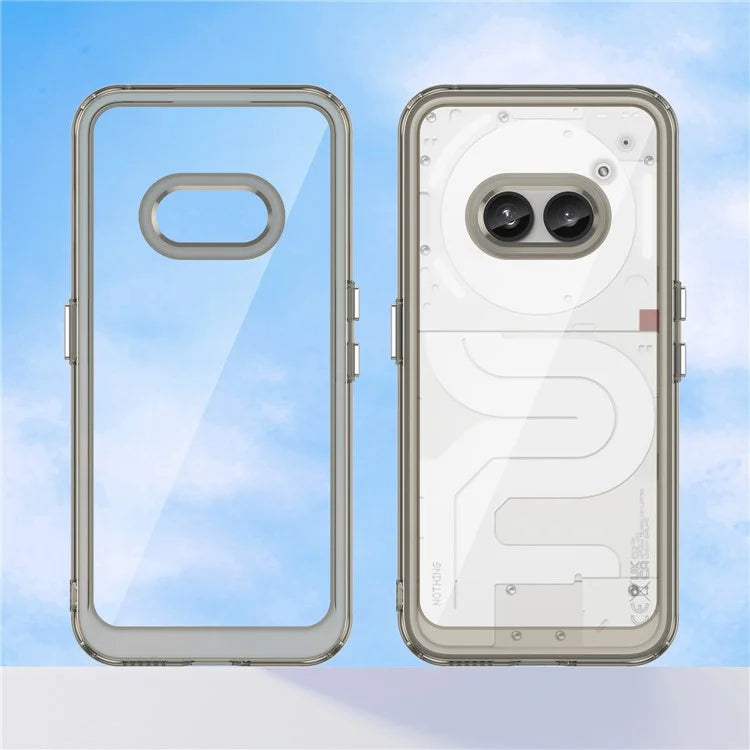 For Nothing Phone (2a) Case Drop-proof TPU Frame Clear Acrylic Protective Shell