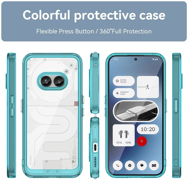 For Nothing Phone (2a) Case Drop-proof TPU Frame Clear Acrylic Protective Shell