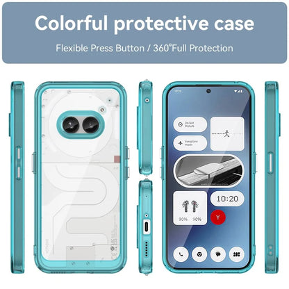 For Nothing Phone (2a) Case Drop-proof TPU Frame Clear Acrylic Protective Shell