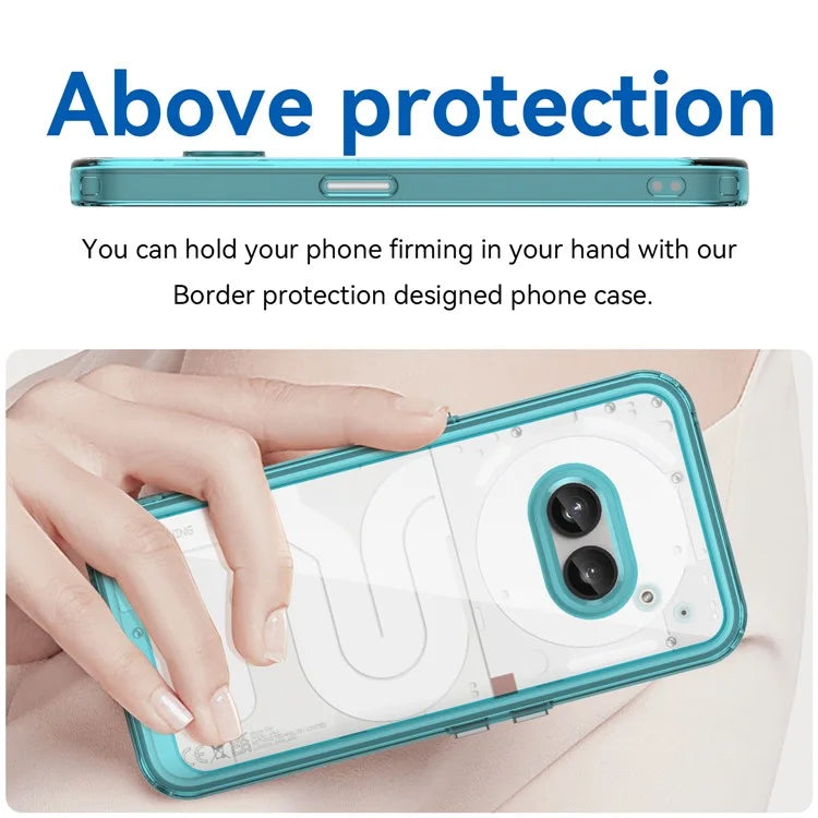 For Nothing Phone (2a) Case Drop-proof TPU Frame Clear Acrylic Protective Shell