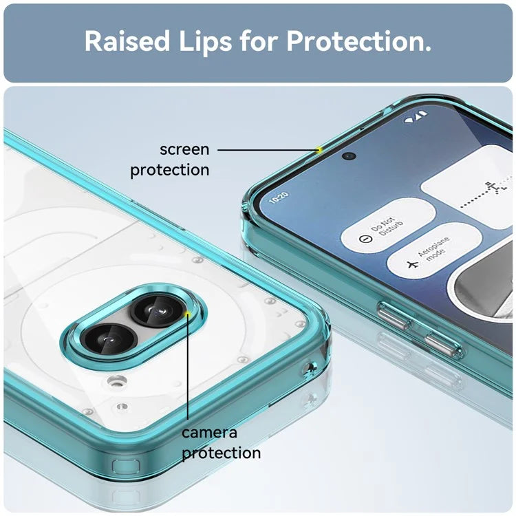 For Nothing Phone (2a) Case Drop-proof TPU Frame Clear Acrylic Protective Shell