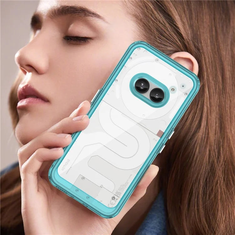 For Nothing Phone (2a) Case Drop-proof TPU Frame Clear Acrylic Protective Shell