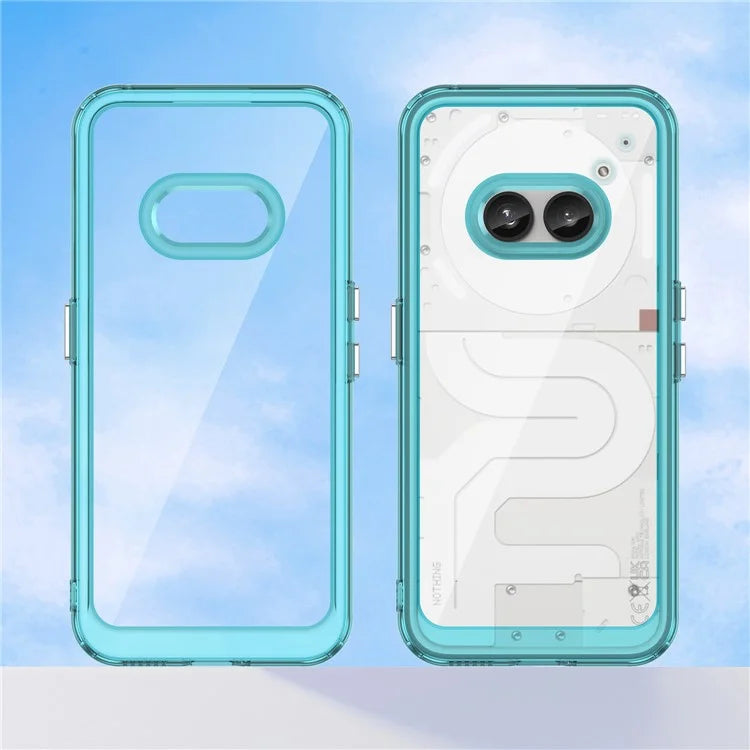 For Nothing Phone (2a) Case Drop-proof TPU Frame Clear Acrylic Protective Shell