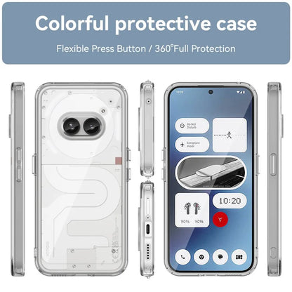 For Nothing Phone (2a) Case Drop-proof TPU Frame Clear Acrylic Protective Shell