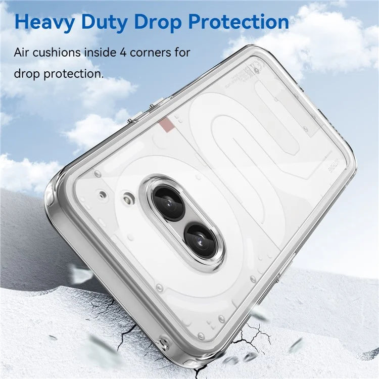 For Nothing Phone (2a) Case Drop-proof TPU Frame Clear Acrylic Protective Shell