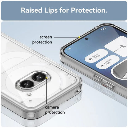 For Nothing Phone (2a) Case Drop-proof TPU Frame Clear Acrylic Protective Shell
