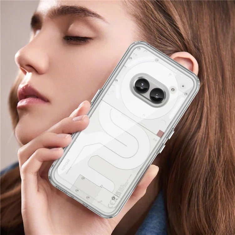 For Nothing Phone (2a) Case Drop-proof TPU Frame Clear Acrylic Protective Shell