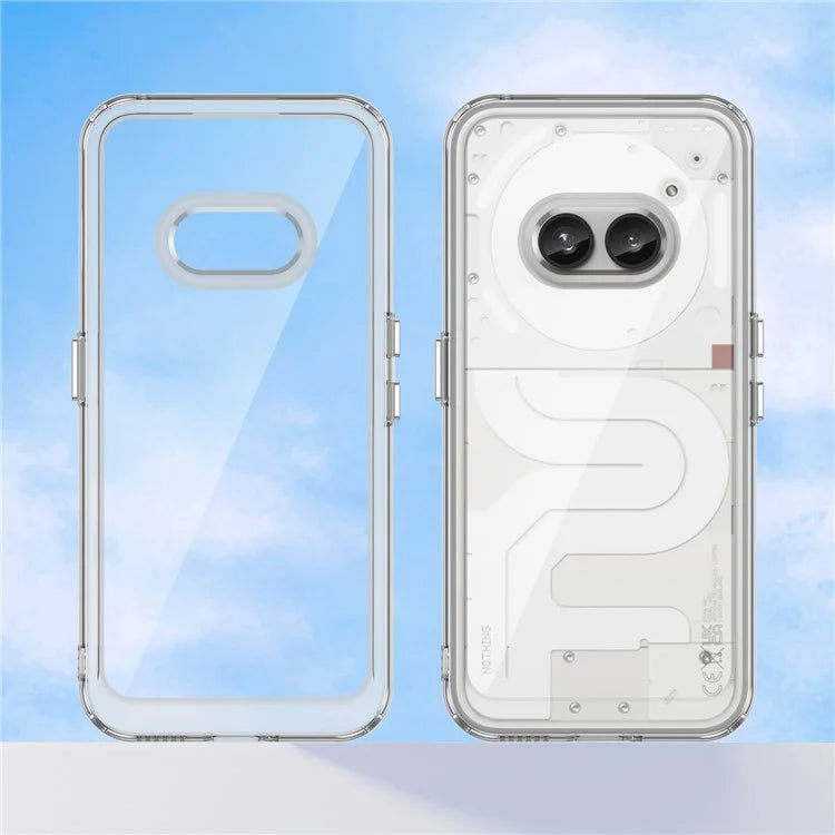 For Nothing Phone (2a) Case Drop-proof TPU Frame Clear Acrylic Protective Shell