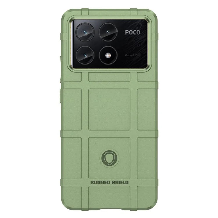 For Xiaomi Poco X6 Pro 5G / Redmi K70E 5G Case Square Grid Texture Non-slip TPU Phone Cover
