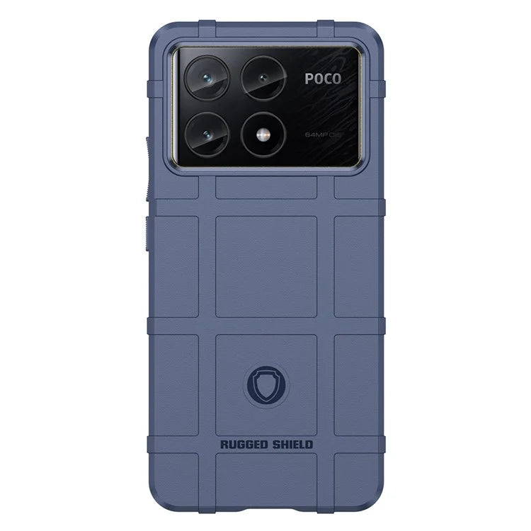 For Xiaomi Poco X6 Pro 5G / Redmi K70E 5G Case Square Grid Texture Non-slip TPU Phone Cover