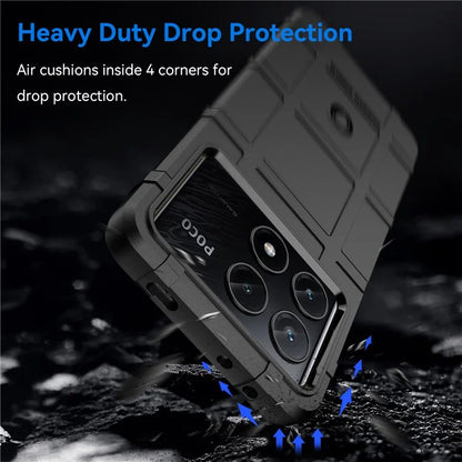For Xiaomi Poco X6 Pro 5G / Redmi K70E 5G Case Square Grid Texture Non-slip TPU Phone Cover