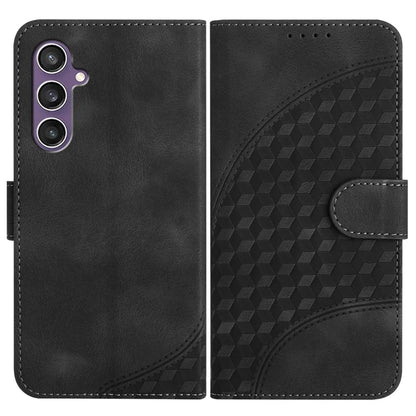 YX0060 For Samsung Galaxy S23 FE Wallet Case Elephant Head Pattern Card Slots Phone Shell