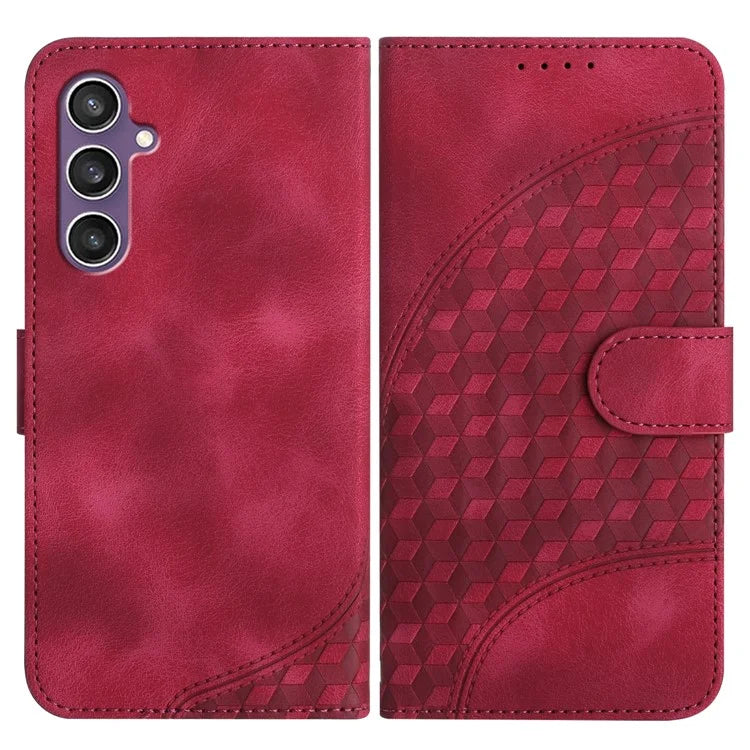 YX0060 For Samsung Galaxy S23 FE Wallet Case Elephant Head Pattern Card Slots Phone Shell