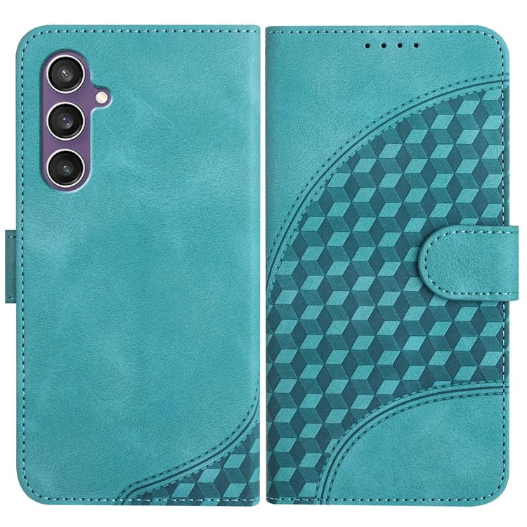 YX0060 For Samsung Galaxy S23 FE Wallet Case Elephant Head Pattern Card Slots Phone Shell