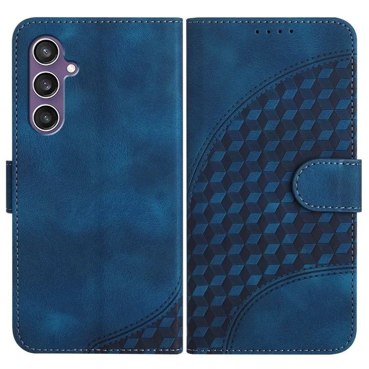 YX0060 For Samsung Galaxy S23 FE Wallet Case Elephant Head Pattern Card Slots Phone Shell