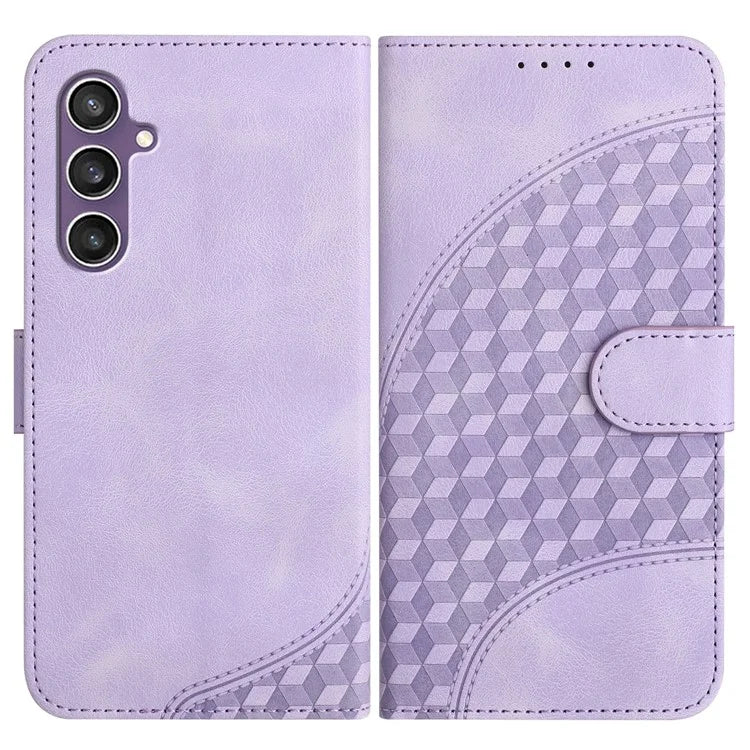 YX0060 For Samsung Galaxy S23 FE Wallet Case Elephant Head Pattern Card Slots Phone Shell