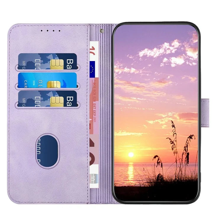YX0060 For Samsung Galaxy S23 FE Wallet Case Elephant Head Pattern Card Slots Phone Shell