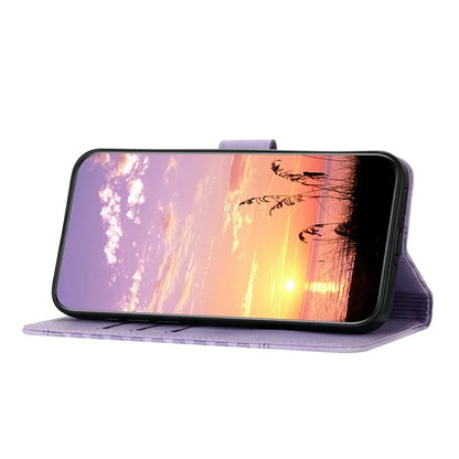 YX0060 For Samsung Galaxy S23 FE Wallet Case Elephant Head Pattern Card Slots Phone Shell