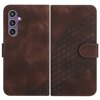 YX0060 For Samsung Galaxy S23 FE Wallet Case Elephant Head Pattern Card Slots Phone Shell