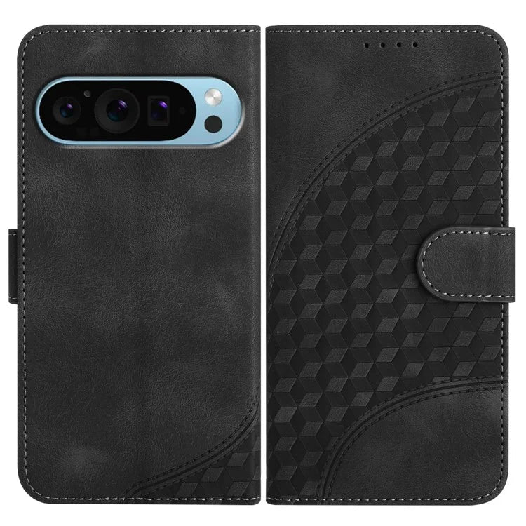 YX0060 Phone Case for Google Pixel 9 Shell Elephant Head Pattern Leather Cover