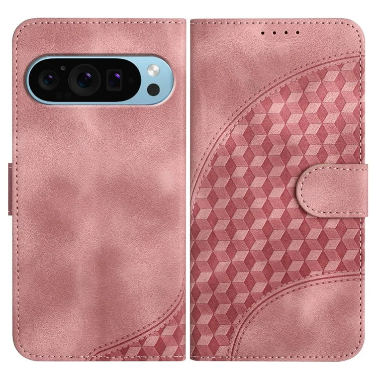 YX0060 Phone Case for Google Pixel 9 Shell Elephant Head Pattern Leather Cover