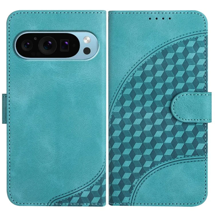 YX0060 Phone Case for Google Pixel 9 Shell Elephant Head Pattern Leather Cover