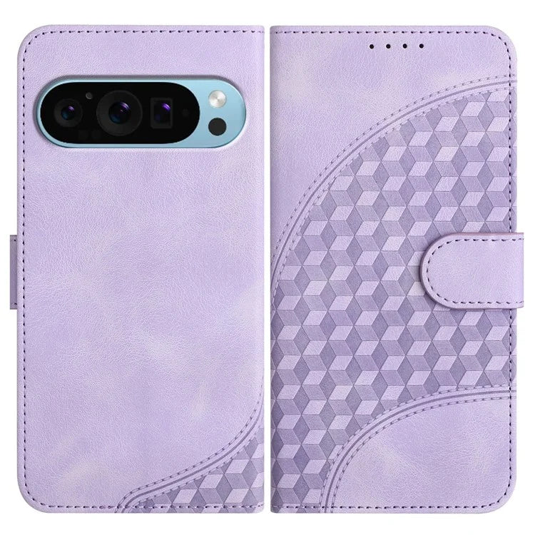 YX0060 Phone Case for Google Pixel 9 Shell Elephant Head Pattern Leather Cover