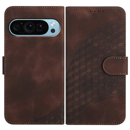YX0060 Phone Case for Google Pixel 9 Shell Elephant Head Pattern Leather Cover