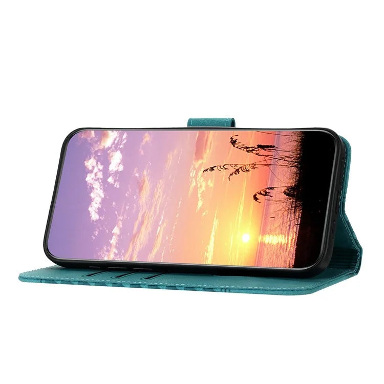 YX0060 For Xiaomi Redmi Note 13 4G Leather Case Elephant Head Pattern Phone Protector