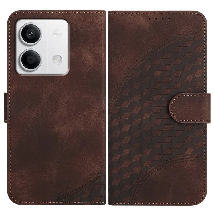 YX0060 For Xiaomi Redmi Note 13 4G Leather Case Elephant Head Pattern Phone Protector
