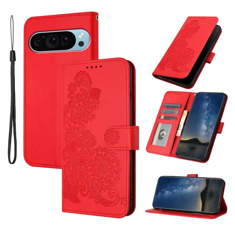 YX0050 For Google Pixel 9 Leather Case Shockproof Wallet Phone Cover