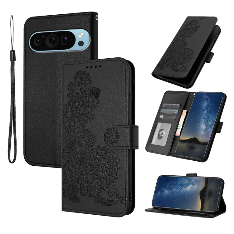 YX0050 For Google Pixel 9 Leather Case Shockproof Wallet Phone Cover
