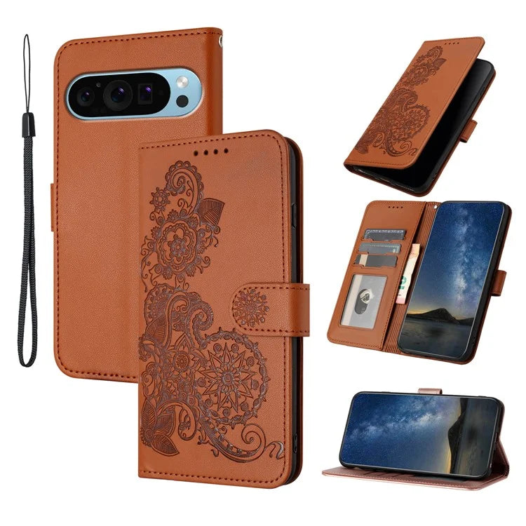 YX0050 For Google Pixel 9 Leather Case Shockproof Wallet Phone Cover