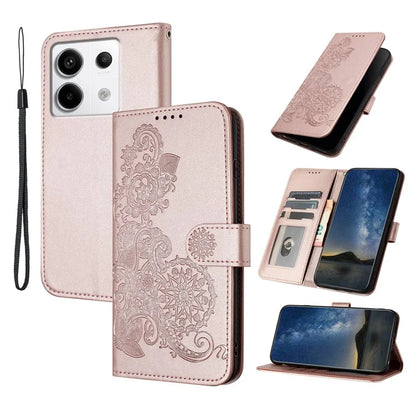 YX0050 For Xiaomi Redmi Note 13 Pro 4G / Poco M6 Pro 4G Wallet Phone Case Anti-Drop Leather Folio Flip Case