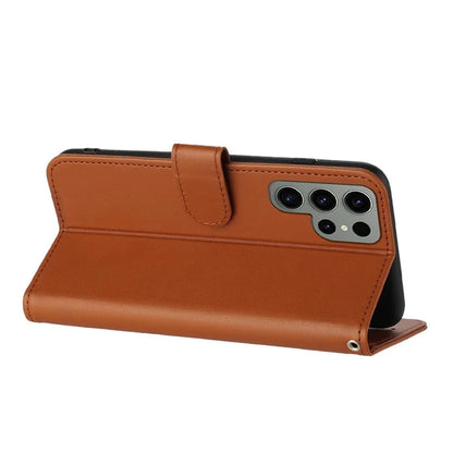 YX0050 For Samsung Galaxy S24 Ultra Phone Case Flower Pattern Imprinted Leather Cover