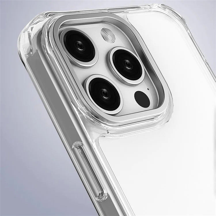 For iPhone 15 Pro Max Clear Case Anti-Drop PC+TPU Hybrid Phone Shell