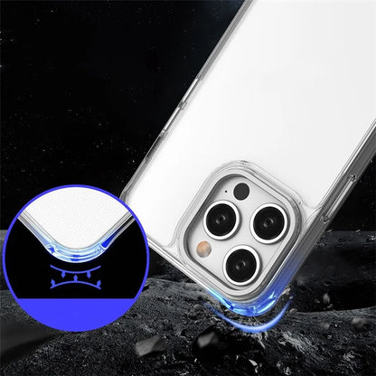 For iPhone 15 Pro Max Clear Case Anti-Drop PC+TPU Hybrid Phone Shell