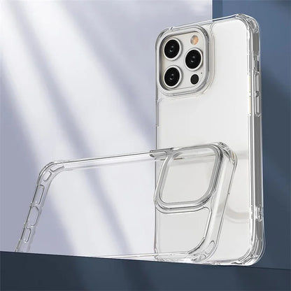 For iPhone 15 Pro Max Clear Case Anti-Drop PC+TPU Hybrid Phone Shell