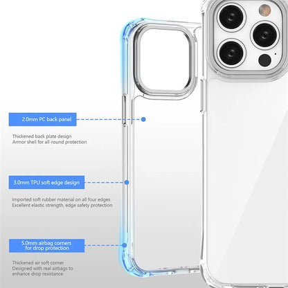 For iPhone 14 Pro Protective Case Anti-Scratch PC+TPU Clear Phone Cover