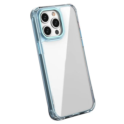 For iPhone 14 Pro Protective Case Anti-Scratch PC+TPU Clear Phone Cover Blue