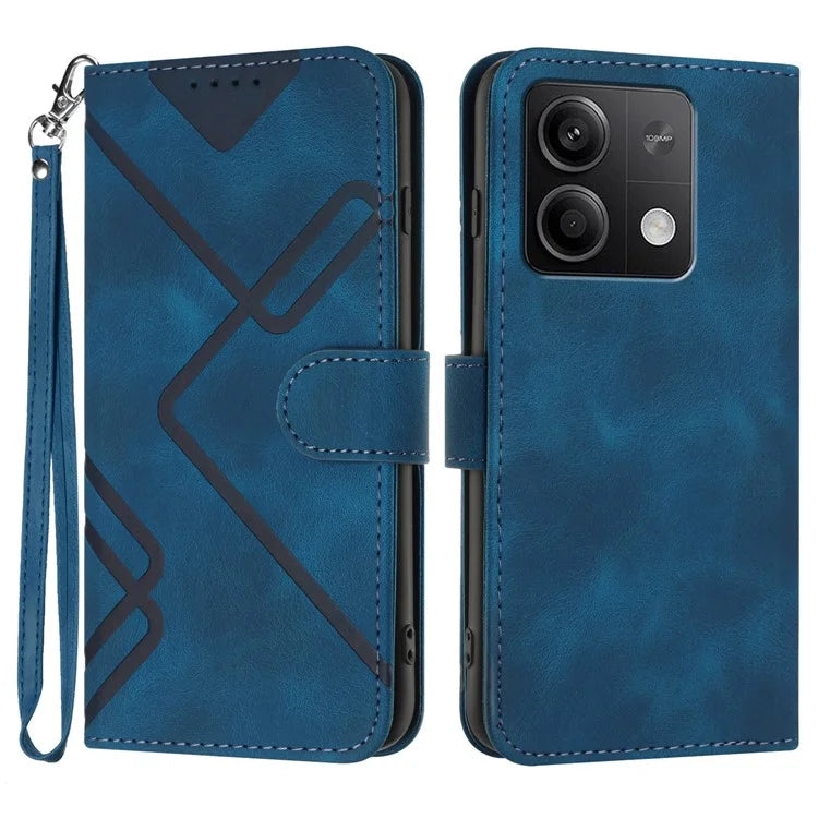 YX0040 For Xiaomi Redmi Note 13 5G Leather Case Imprinted Wallet Card Holder Phone Cover