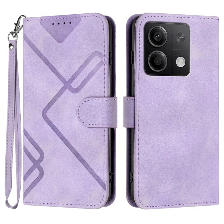 YX0040 For Xiaomi Redmi Note 13 5G Leather Case Imprinted Wallet Card Holder Phone Cover