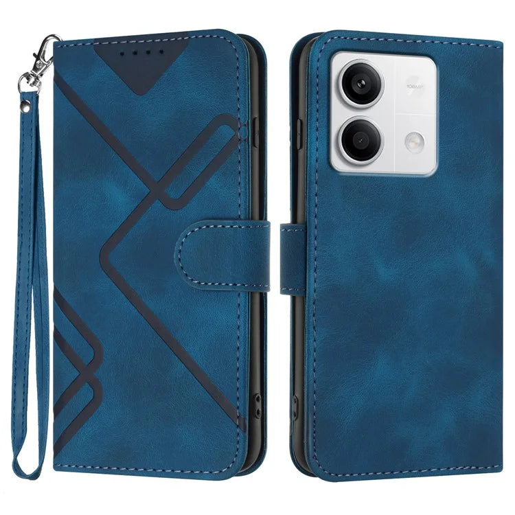 YX0040 For Xiaomi Redmi Note 13 4G Shockproof Case Imprinted Leather+TPU Stand Phone Cover