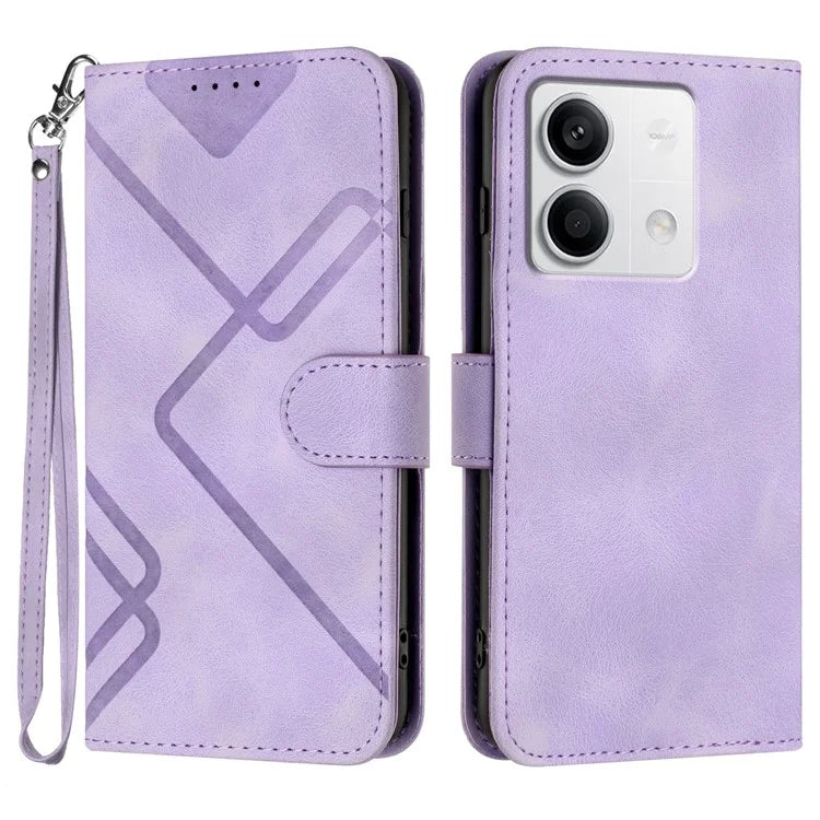 YX0040 For Xiaomi Redmi Note 13 4G Shockproof Case Imprinted Leather+TPU Stand Phone Cover