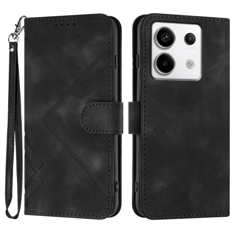 YX0040 For Xiaomi Redmi Note 13 Pro 4G / Poco M6 Pro 4G Case Imprinted Leather Mobile Phone Cover