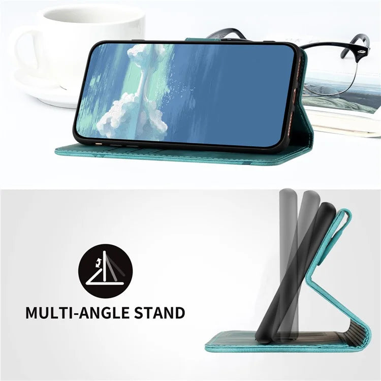YX0040 For Google Pixel 9 Imprinted Case Leather Stand Shockproof Smart Phone Cover