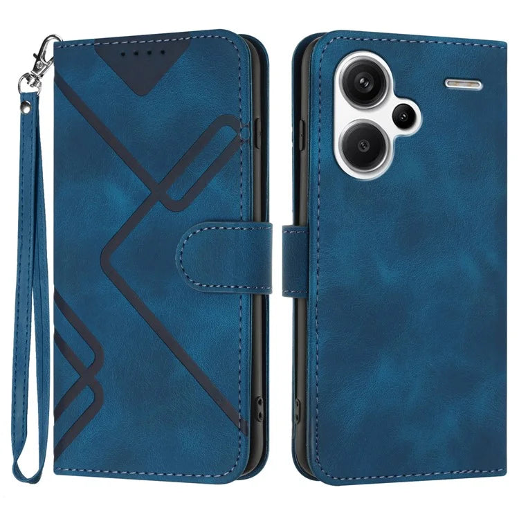 YX0040 For Xiaomi Redmi Note 13 Pro+ 5G Case PU Leather Anti-drop Flip Stand Phone Cover